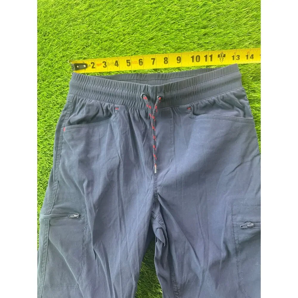 Eddie Bauer Kids Convertible Hiking Pants Sz L 14/16 Navy Zip Off Shorts Outdoor